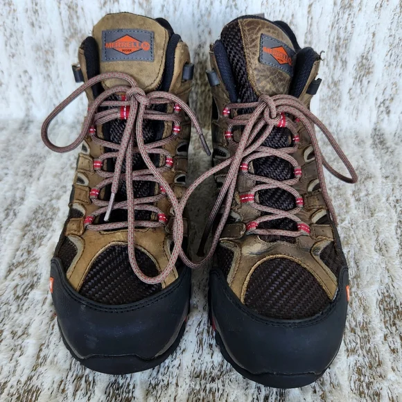 Merrell "Moab 2 Vent Mid Waterproof" Steel Toe Hiking Boot | Women's Size 9.5 - Picture 4 of 15